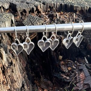 Hollow Form Heart Earrings - Mini
